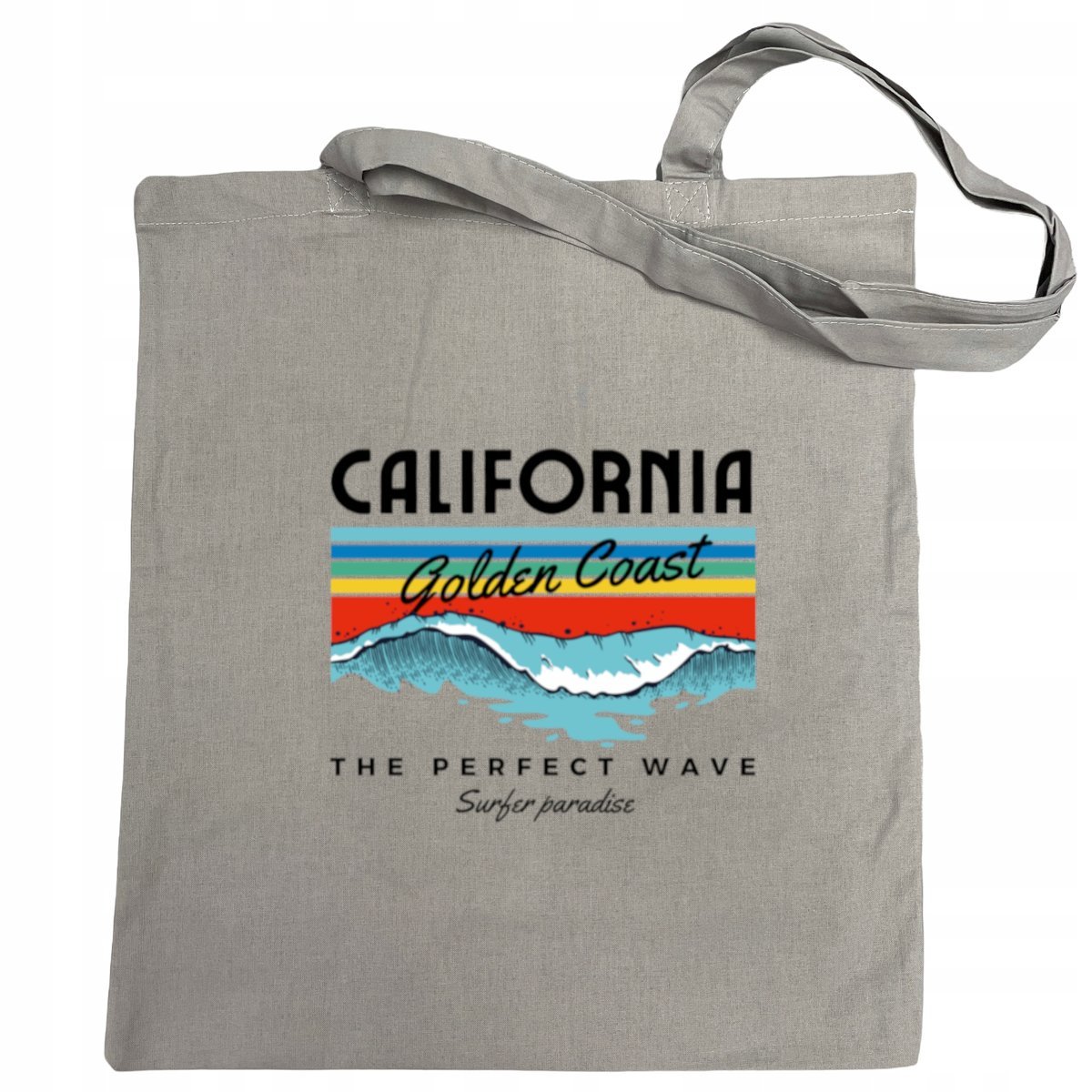 Torba na zakupy fajny kolorowy nadruk CALIFORNIA