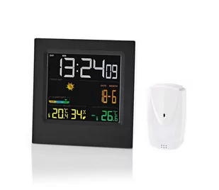 Nedis Nedis WEST404BK - Stacja pogodowa z wyświetlaczem LCD 230V czarna - Inne akcesoria elektryczne - miniaturka - grafika 1