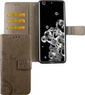 Etui i futerały do telefonów - Samsung Galaxy S20 Ultra etui na telefon komórkowy etui ochronne etui z klapką etui na kartę szare - miniaturka - grafika 1