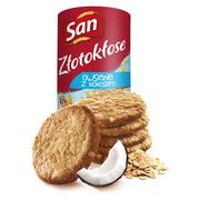 Ciastka - San Złotokłose Ciastka owsiane z kokosem 215 g - miniaturka - grafika 1