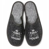 Kapcie męskie - NOWO, Kapcie męskie KING OF THE HOUSE, rozmiar 42 - miniaturka - grafika 1