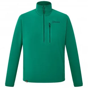 Berghaus Męska kurtka polarowa Prism Micro Polartec z zamkiem do połowy, zielona (Meadow Green), M - Kurtki męskie - miniaturka - grafika 1