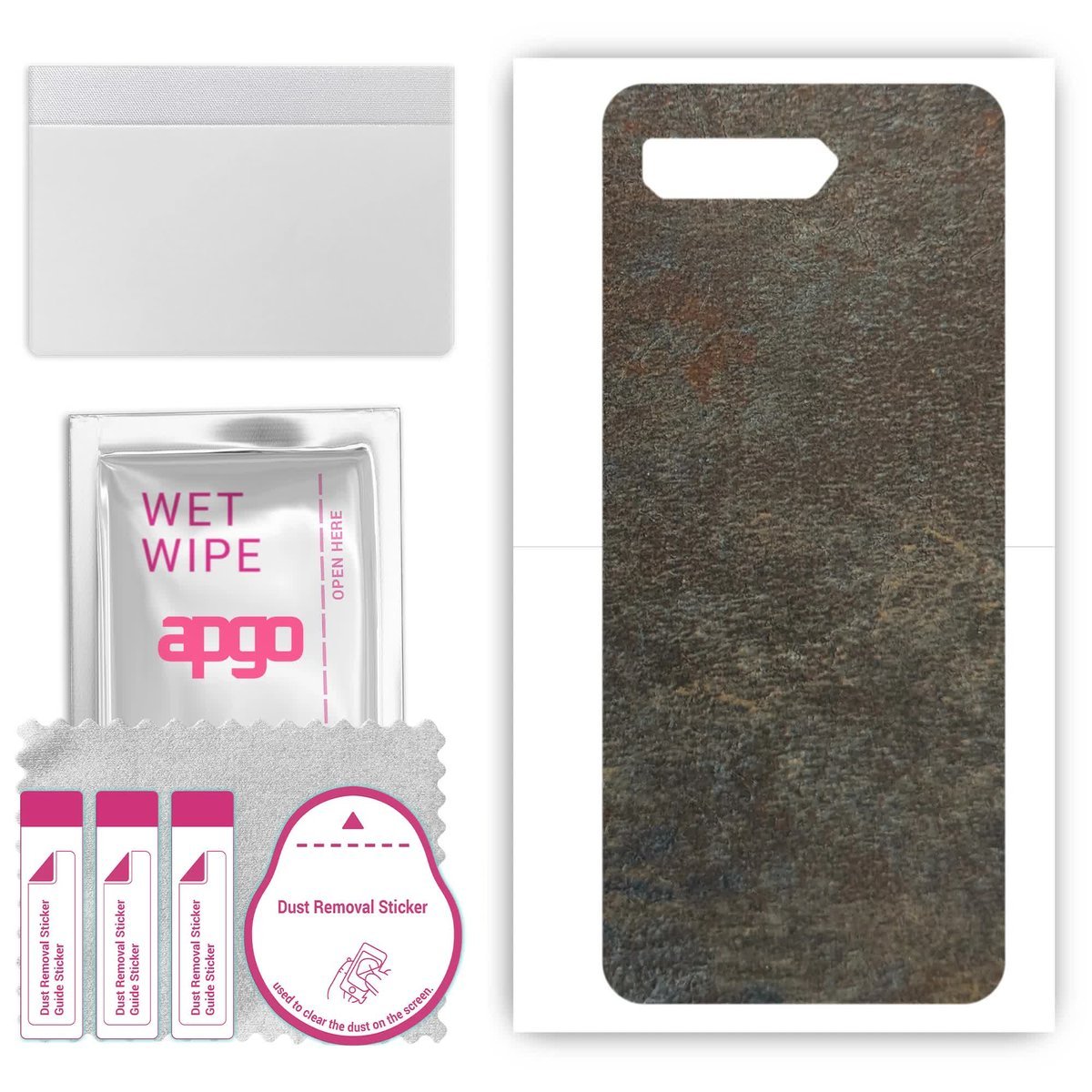 Folia naklejka skórka strukturalna na TYŁ do Asus ROG Phone 5 Pro - Kamień Księżycowy - apgo SKINS