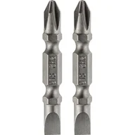 Akcesoria do elektronarzędzi - Końcówka dwustronna krzyżowa i płaska PH2 x SL6 50 mm zestaw 2 szt. Drel - miniaturka - grafika 1