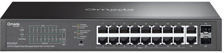TP-Link OMADA switch ES220GP 18xGbE,2xSFP,16xPoE+,150W