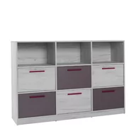 Komody - Komoda Duża R13 Rest Maridex Popiel, Dąb Craft Biały Kolor 02 - miniaturka - grafika 1