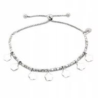 Bransoletki - Srebrna Bransoletka Celebrytka Koniczynka P.925 - miniaturka - grafika 1