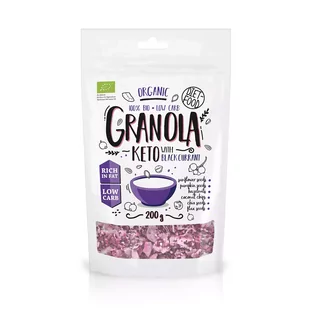 Diet-Food Bio Keto Granola with Blackcurrant 200 g Granola z czarną porzeczką - Zdrowa żywność - miniaturka - grafika 1