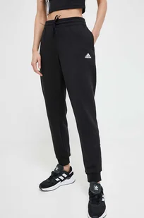 adidas spodnie dresowe bawełniane kolor czarny z nadrukiem - Spodnie damskie - miniaturka - grafika 1