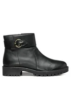 Botki damskie - Geox Botki D Hoara D46FTB 04643 C9999 Czarny - miniaturka - grafika 1