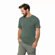 Koszulki męskie - Koszulka męska Jack Wolfskin KAMMWEG S/S M hedge green - S - miniaturka - grafika 1