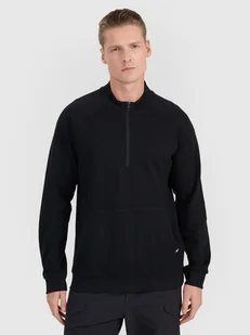 4F Bluza dresowa nierozpinana bez kaptura męska - czarna S - Bluzy męskie 4F Bluza dresowa nierozpinana bez kaptura męska - czarna S - Bluzy męskie - miniaturka - grafika 1