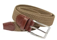 Paski - Pasek Gumowa Plecionka Rovicky (PL) Super Rozciągliwy 35 mm Klamra Tradycyjna Antyalergiczna Szeroki Zakres Zapinania BRĄZOWY - miniaturka - grafika 1