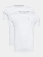 Koszulki męskie - Pepe Jeans Komplet 2 t-shirtów Pepe Tshirt 2P PMU10976 Biały Regular Fit - miniaturka - grafika 1