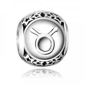 Charmsy - Murrano Charms Zawieszka Koralik 925 Zodiak Byk SR-414 - miniaturka - grafika 1