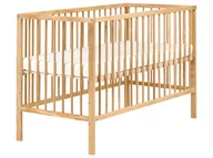 Łóżeczka i kojce - Łóżeczko dziecięce Drewno sosnowe BELENGER 60 x 120 cm Jasnobrązowy - miniaturka - grafika 1