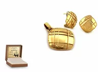 Zestawy biżuterii dla kobiet - Ciesielscy Złoty komplet 585 kolczyki z zawieszka prezent CS-KO_1706_-0-585 - miniaturka - grafika 1