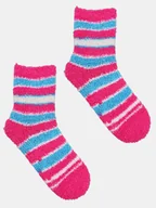 Skarpetki damskie - Skarpety boucle z ABS w paski 27-30 różowy 27-30 - miniaturka - grafika 1