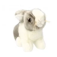 Maskotki i pluszaki - Pluszak 16 cm Królik biało-popielaty BEPPE 14094  BS - miniaturka - grafika 1