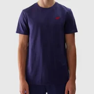 Koszulki męskie - Koszulka Męska 4F Granatowy Sportowy T-shirt Regular 4FWSS24TTSHM1887 L Granatowy - miniaturka - grafika 1
