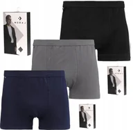 Majtki męskie - Bokserki Męskie Bawełniane Gładkie KLASYCZNE KOLOROWE MORAJ ZESTAW 3PAK 4XL - miniaturka - grafika 1