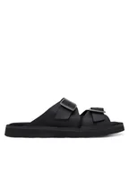 Klapki i japonki męskie - Clarks Klapki Solsbury Strap 26180885 Czarny - miniaturka - grafika 1