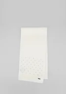 Apaszki i szaliki męskie - Szalik damski z ozdobnymi cyrkonami kremowy - miniaturka - grafika 1