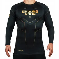 Kimona, stroje i obuwie - Ground Game Rashguard czarna koszulka męska z długim rękawem Gold 2.0 L - miniaturka - grafika 1