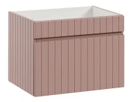 Szafki łazienkowe - Różowa szafka pod umywalkę 60 cm z lamelami E0-G81 - miniaturka - grafika 1