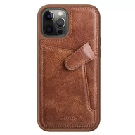 Etui i futerały do telefonów - Nillkin Aoge Leather Case Apple iPhone 12 Pro/12 Max Brown - miniaturka - grafika 1
