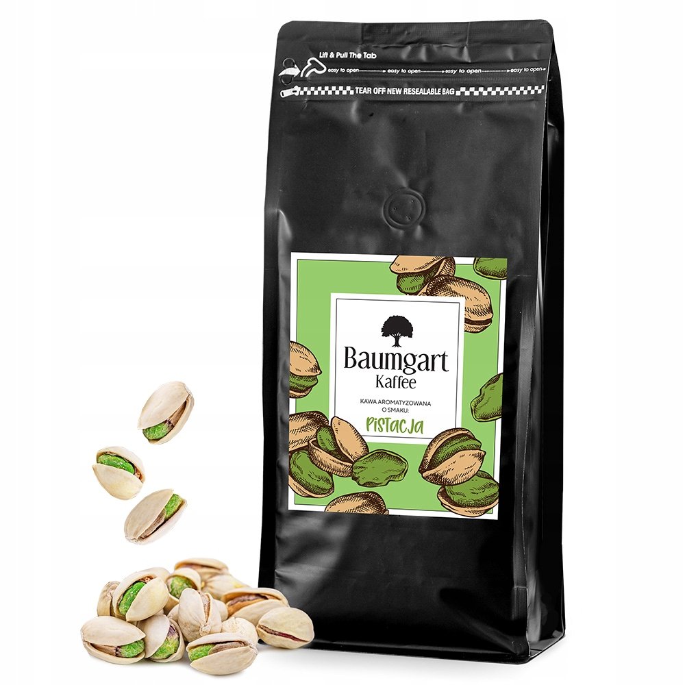 Kawa Mielona 1kg 1000g Smakowa 100% Arabica Brazylia Pistacjowa Baumgart