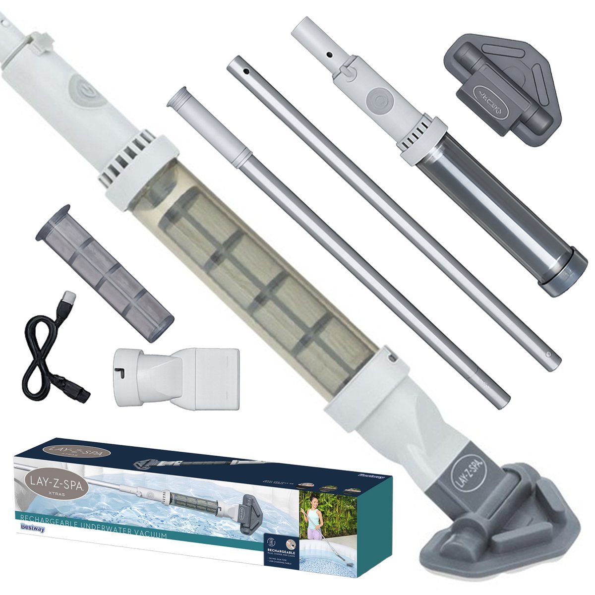 Bestway Odkurzacz basenowy do odkurzania dna spa bezprzewodowy 60327