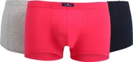 Majtki męskie - TOM TAILOR Herren Shorts, 3er Pack - X-LASTIC, Bokserki, Majtki, Elastyczna bawełna Marine/Rot/Grau 2XL - miniaturka - grafika 1