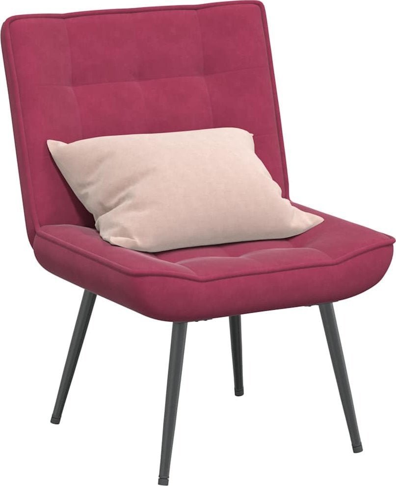 vidaXL Fotel relaksacyjny wino czerwone 64x74x84 cm aksamit