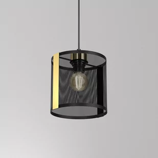 Lampa wisząca Lavinia, złote paski, 1-pkt. - Lampy sufitowe Lampa wisząca Lavinia, złote paski, 1-pkt. - Lampy sufitowe - miniaturka - grafika 2
