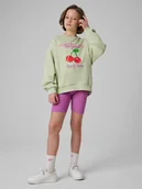 Spodnie i spodenki dla dziewczynek - 4F Legginsy kolarki prążkowane dziewczęce - fioletowe 164 (13-14 lat) - miniaturka - grafika 1