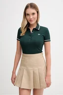 Koszulki i topy damskie - Lacoste polo damski kolor zielony DF5284 - miniaturka - grafika 1