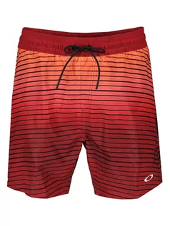 Kąpielówki męskie - Oakley Szorty kąpielowe "16 Inches Solid" w kolorze czerwonym - grafika 1