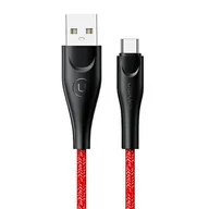 Kable USB - USAMS Kabel pleciony U41 USB-C/USB Fast Charge 1m czerwony/red SJ392USB02 (US-SJ392) - miniaturka - grafika 1