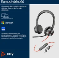 Słuchawki - HP POLY Blackwire 8225 USB-A Headset Czarny - miniaturka - grafika 1