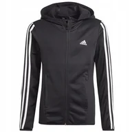 Bluzy dla dziewczynek - Adidas bluza dziecięca poliester czarny rozmiar 128 - miniaturka - grafika 1