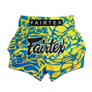 Spodenki Muay Thai Fairtex Magma BS1927 Żółte/Niebieskie M - Kimona, stroje i obuwie - miniaturka - grafika 1
