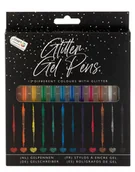 Etykiety samoprzylepne i bloki etykiet - Długopisy żelowe, brokatowe, 12 kol. - miniaturka - grafika 1