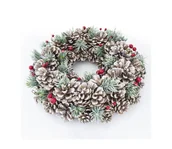Ozdoby bożonarodzeniowe - Wieniec świąteczny śr. 26 cm - miniaturka - grafika 1