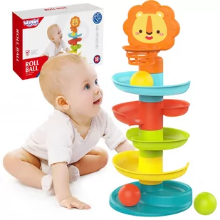 WOOPIE BABY Tor Zjeżdzalnia Kulek Wieża z Piłeczkami Kulodrom - Zabawki kreatywne - miniaturka - grafika 1