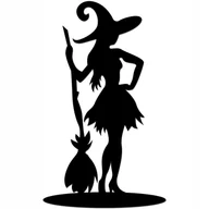 Dekoracje domu - Halloween Czarownica Wiedźma Ażurowa Dekoracja Obraz 3D Na Ścianę 30 cm - miniaturka - grafika 1