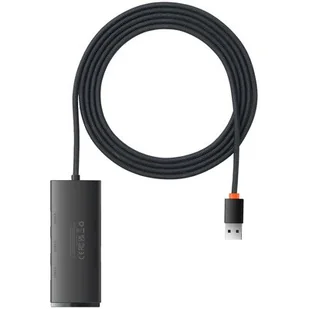 Hub 4w1 Baseus Lite Series USB do 4x USB 3.0 2m (czarny) - Huby USB - miniaturka - grafika 1