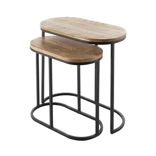Dekoria.pl Dekoria.pl Komplet stolików Loft II 2 szt. 60/50 x 31/26 x 60/50 cm 006-927 - Ławy i stoliki kawowe - miniaturka - grafika 1
