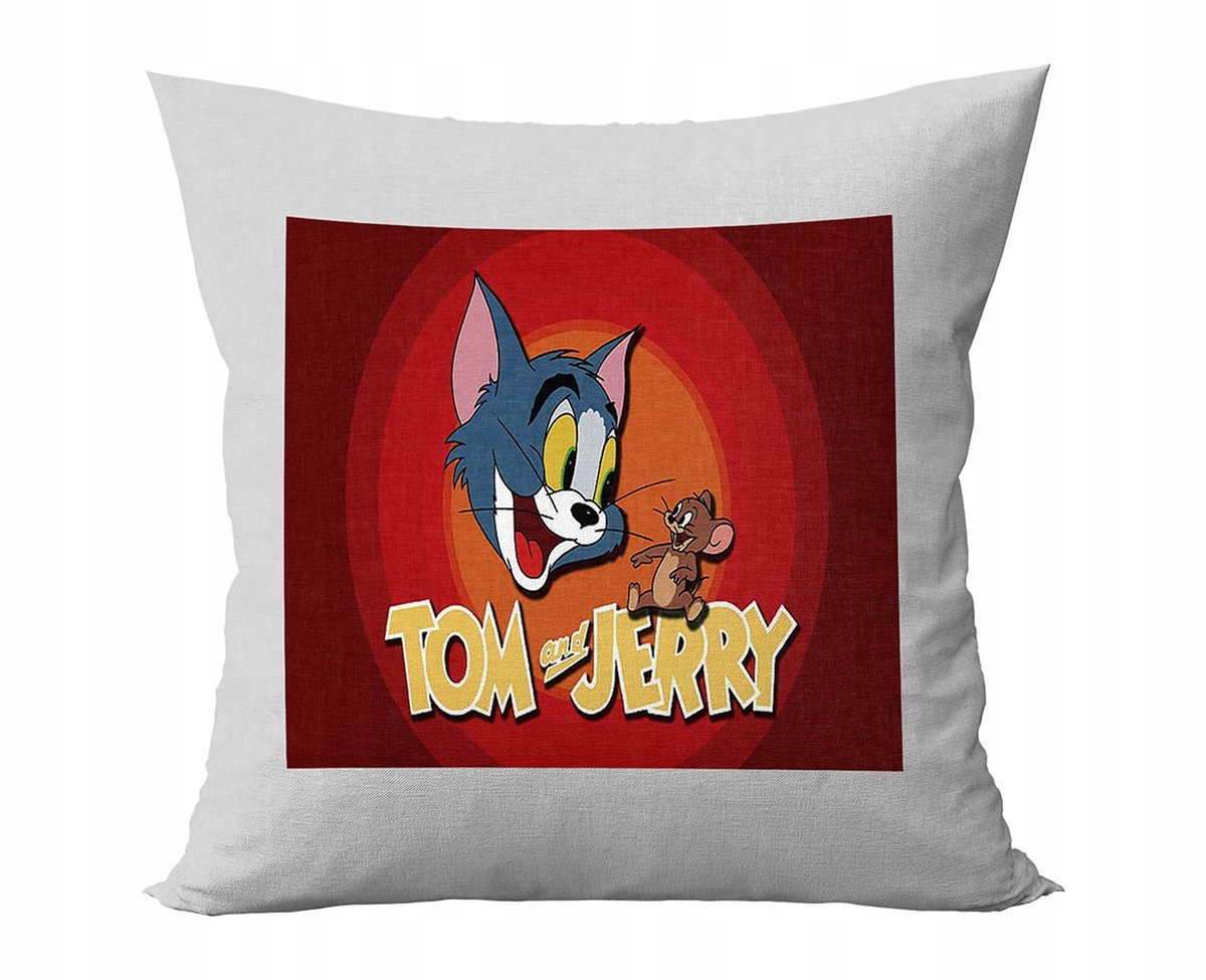 PODUSZKA PERSONALIZOWANA TOM I JERRY BAJKI POMYSŁ NA PREZENT SUPER GRAFIKI