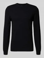 Swetry męskie - Sweter z dzianiny z prążkowanymi wykończeniami - miniaturka - grafika 1